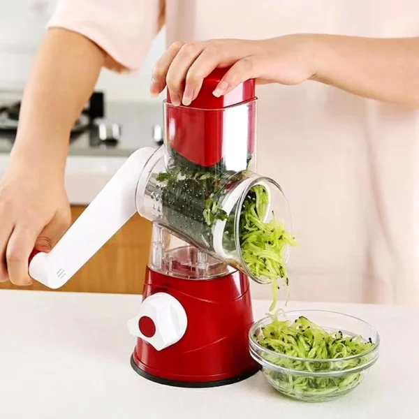 Manual Vegetable Drum Cutter Slicer Multifunctional Round Slicer Kitchen Gadget - Image 2